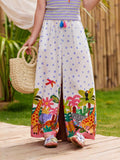 Polka Dot Jungle Print Pant