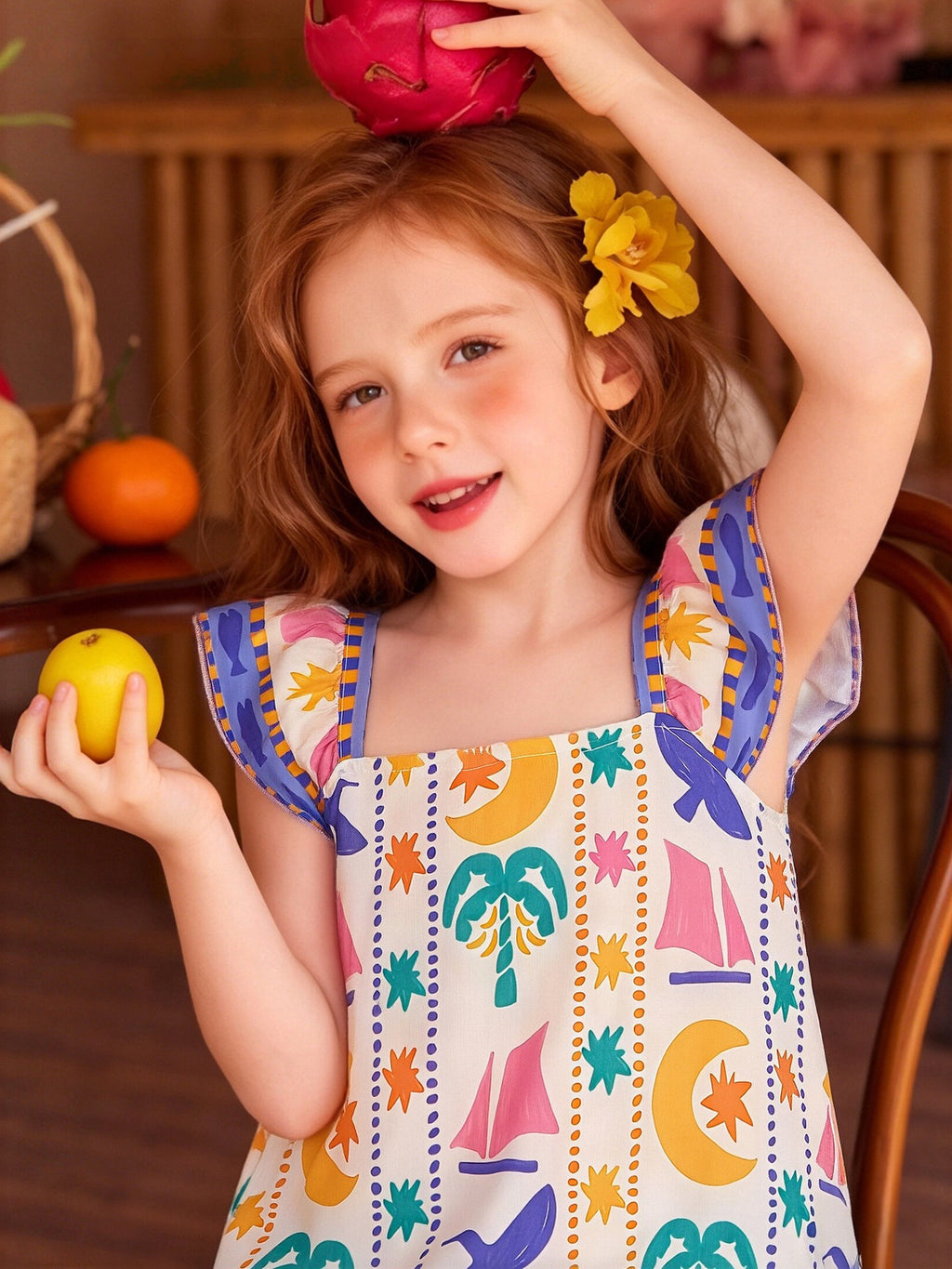Coconut Tree Print Top