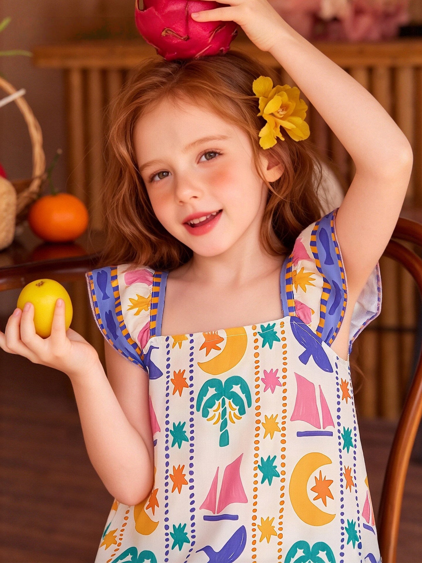 Coconut Tree Print Top