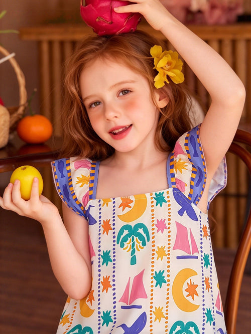 Coconut Tree Print Top
