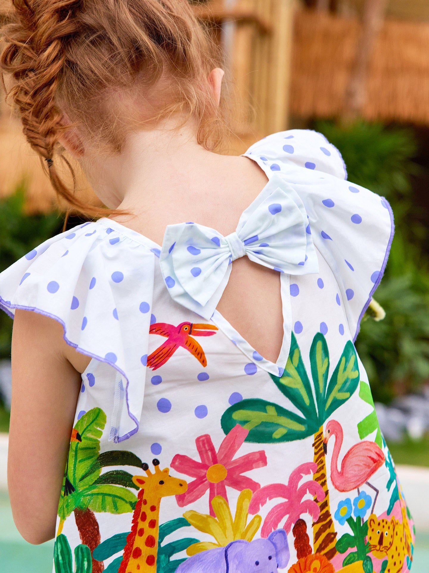 Polka Dot Jungle Print Top