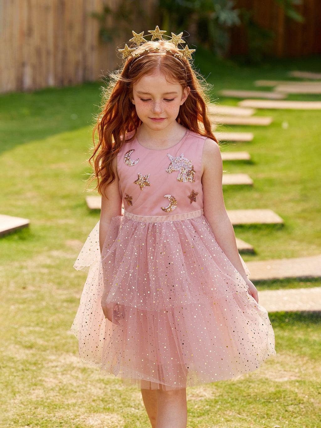 Sequin Sleeveless Mesh Party Dress
