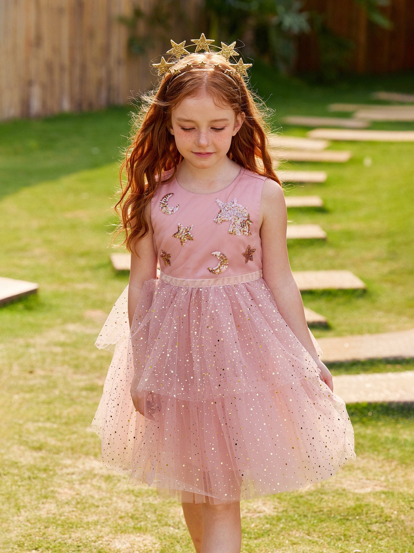 Sequin Sleeveless Mesh Party Dress