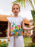 Polka Dot Jungle Print Top