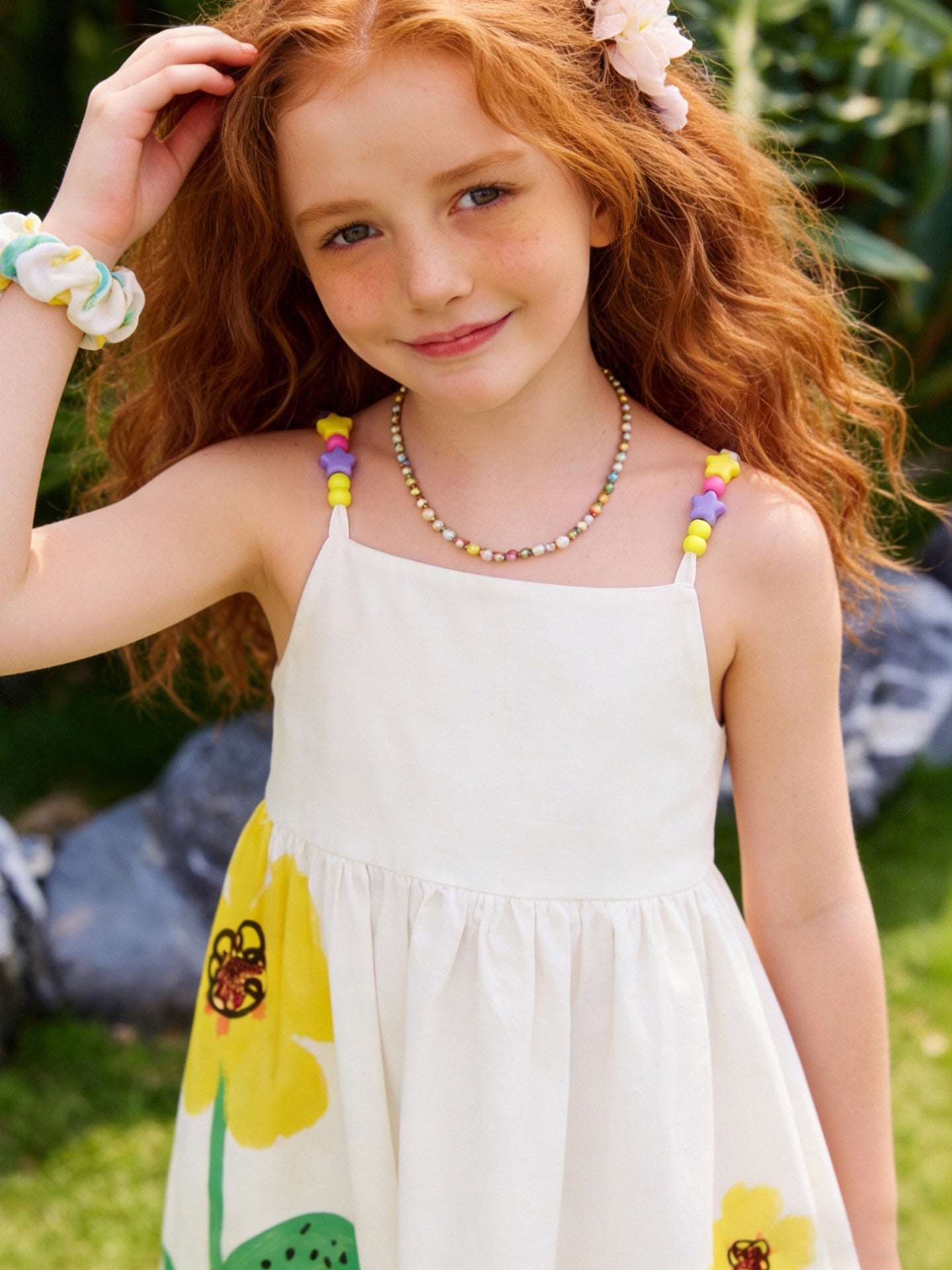 Flower Print Spaghetti Strap Dress