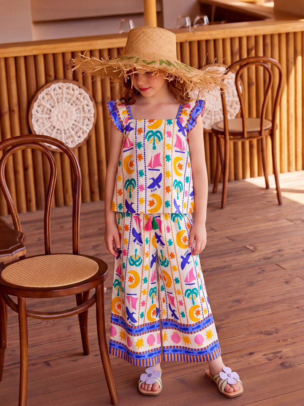 Coconut Tree Print Top