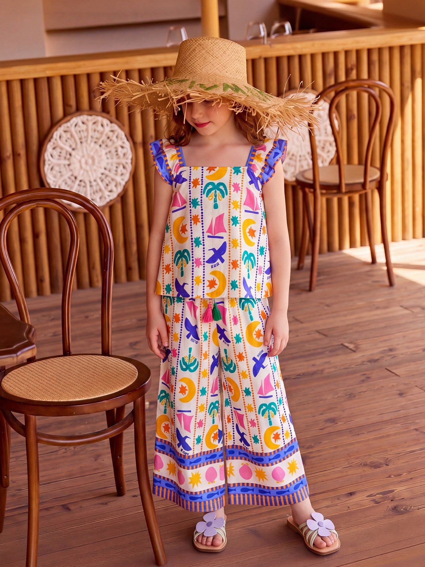 Coconut Tree Print Top