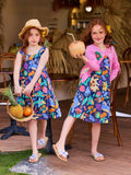 Floral Ruffle Spaghetti Strap Dress