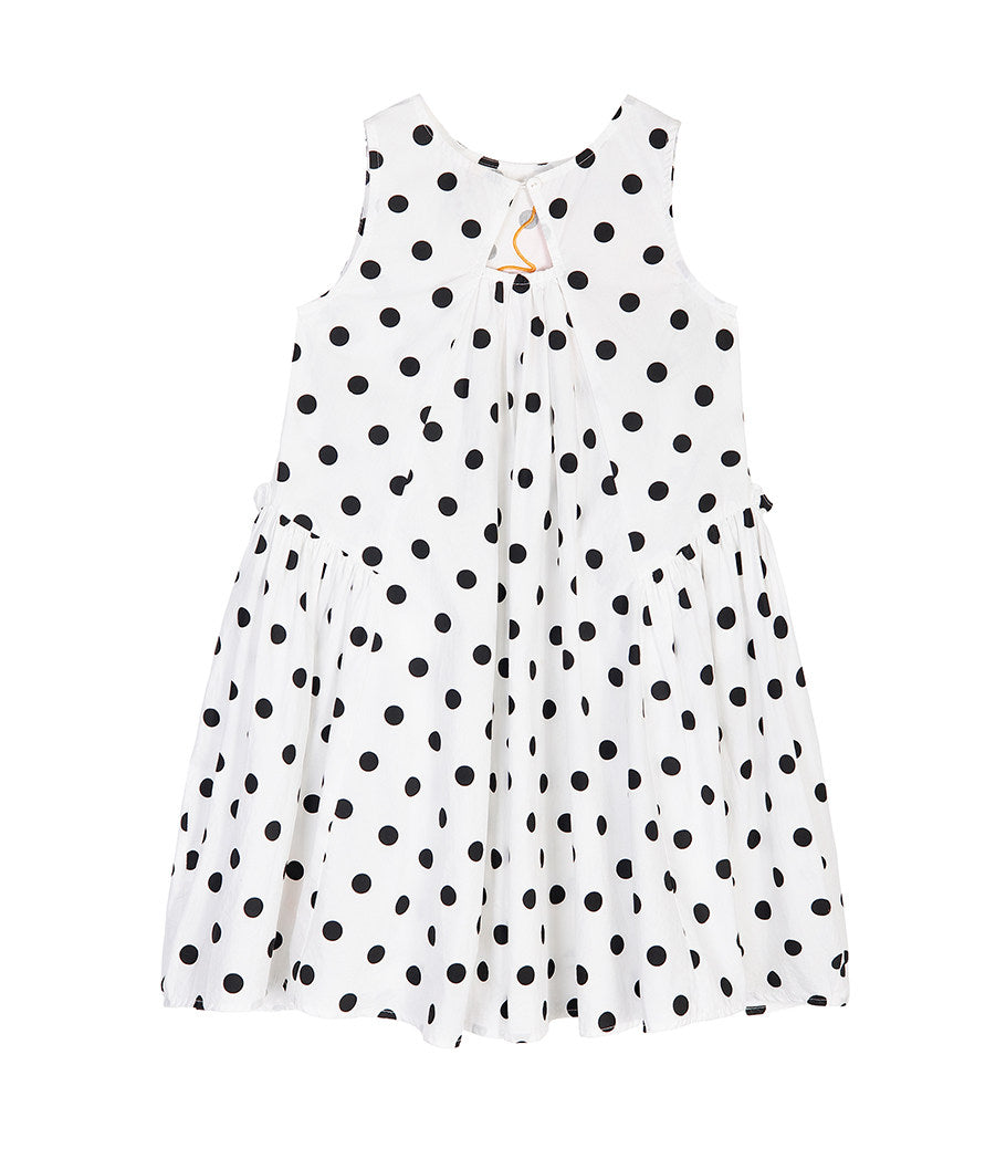 Polka Dot Flower Dress With Pockets