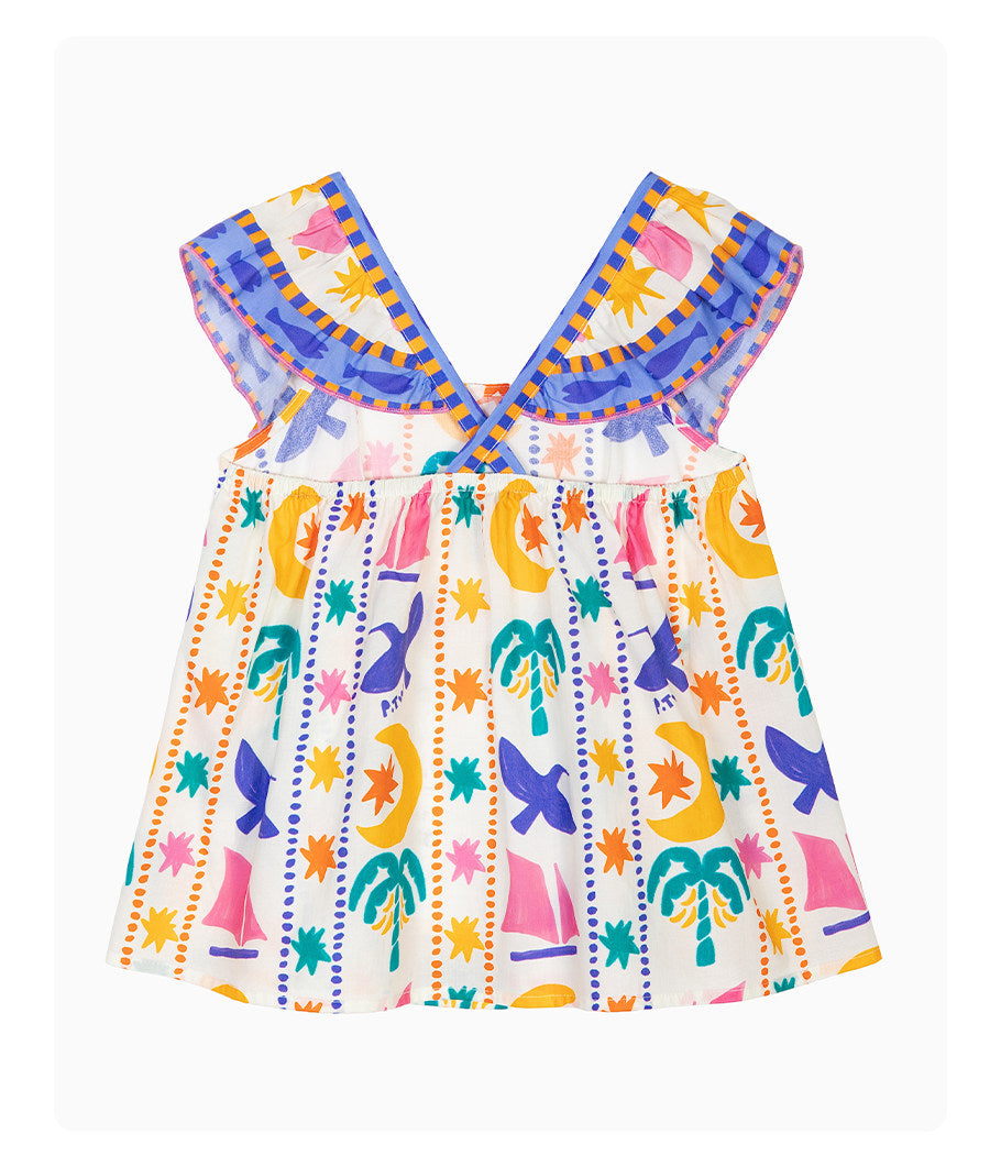 Coconut Tree Print Top