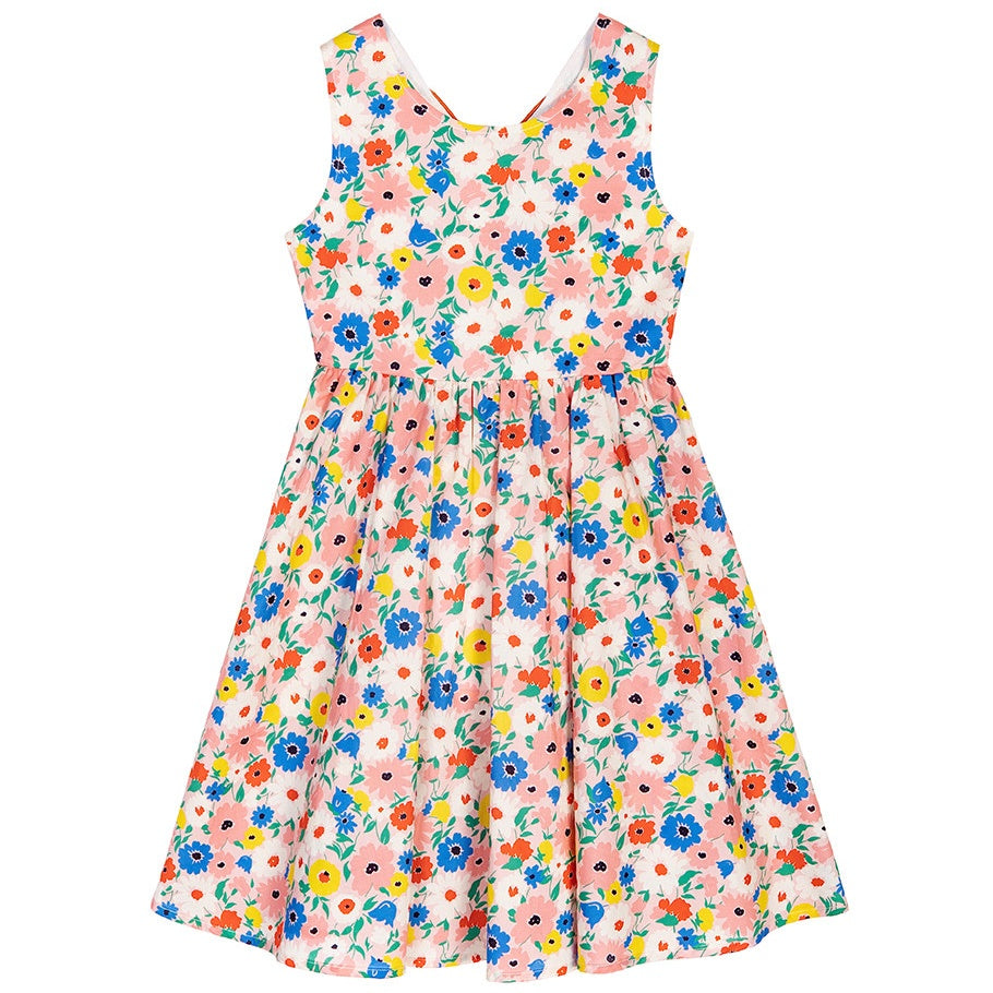 Floral Butterfly Sleeveless Dress